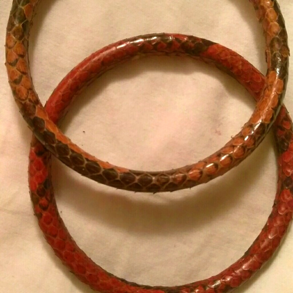 Real snake skin bracelets